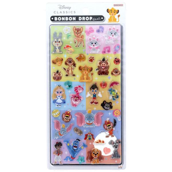 ディズニー クラシック ボンボンドロップシール アリス ダンボ バンビ