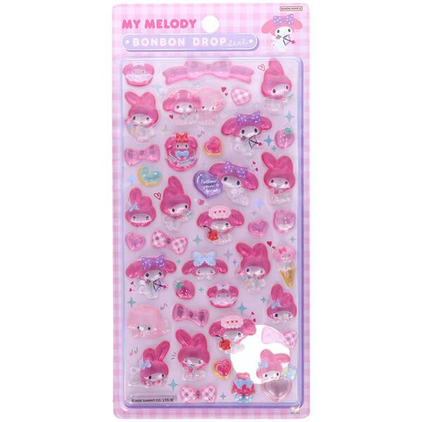 マイメロディ ボンボンドロップシール 立体 ステッカー SNS 話題