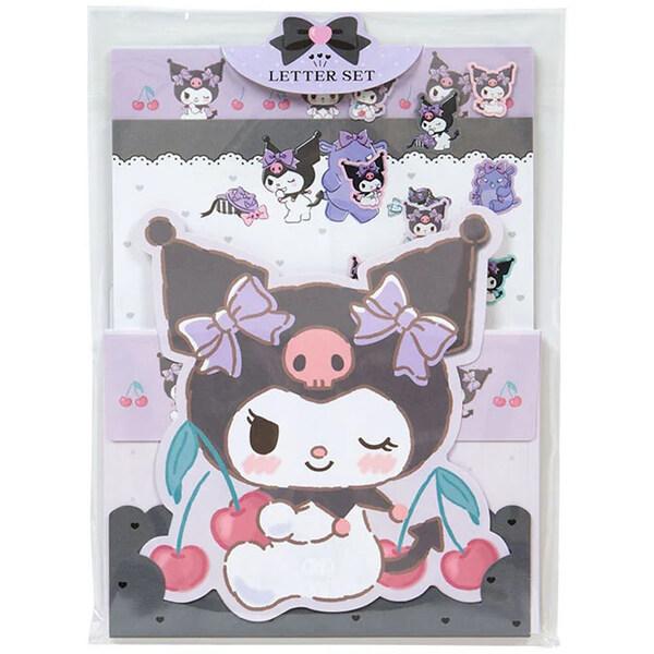 他サイト： クロミ キャラクター形レターセット ダイカット 便箋 封筒 各2柄入 シール付 手紙 人気 かわいい 日本製 サンリオ [01] 〔合計1100円以上で購入可〕の商品画像