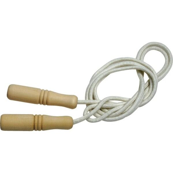 幼稚園、保育園、小学校などのなわとびに最適!! 木柄なわとび 全長: 約2.2m グリップ: φ22×96mm※長さ調整について※長さと調整する場合は、千枚通しや目打ち等で持ち手側へ押し出すようにして紐を出してください※商品製造仕様上、持ち...