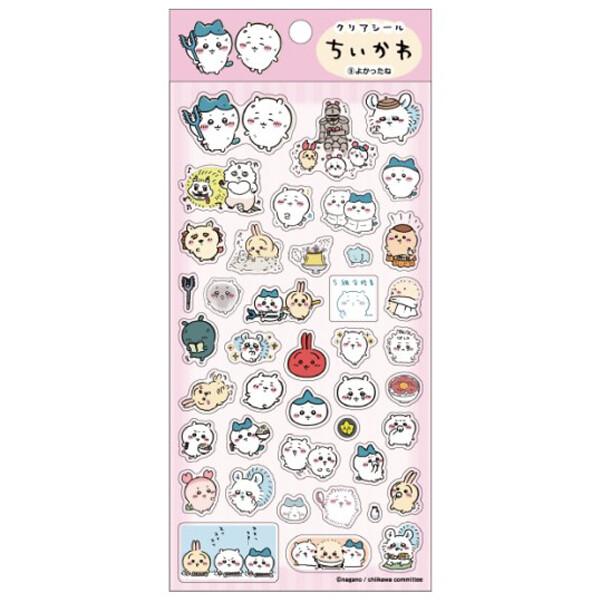 ちいかわ クリアシール よかったね ハチワレ うさぎ PET素材 透明 手帳