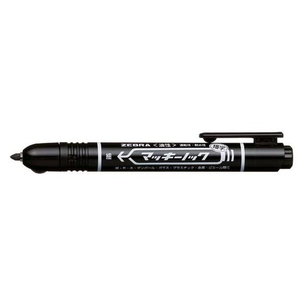 ゼブラ 油性マーカー マッキーノック 細字 黒 P-YYSS6-BK [02] 〔合計