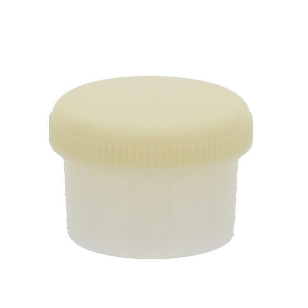 SK軟膏容器/B型6ml/クリーム※計量は水量表示※白色とのお間違いにご注意ください。※サイズ直径30×高さ20mm 1枚目掲載写真のサイズは販売商品とは異なります。*底部角に空気が残りにくい。*軟膏薬が最後まで取りやすい。*キャップの開閉...