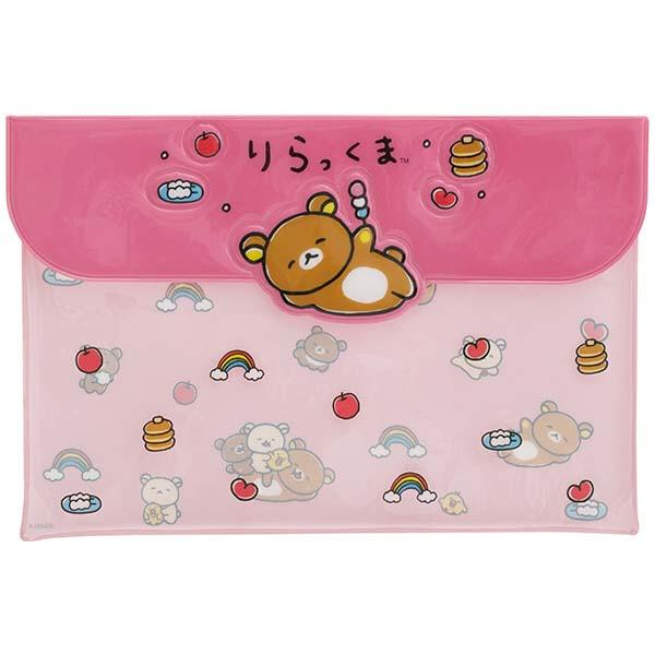 リラックマ クリアケース ゆるゆるぽかぽかシリーズ B5 フラップ付