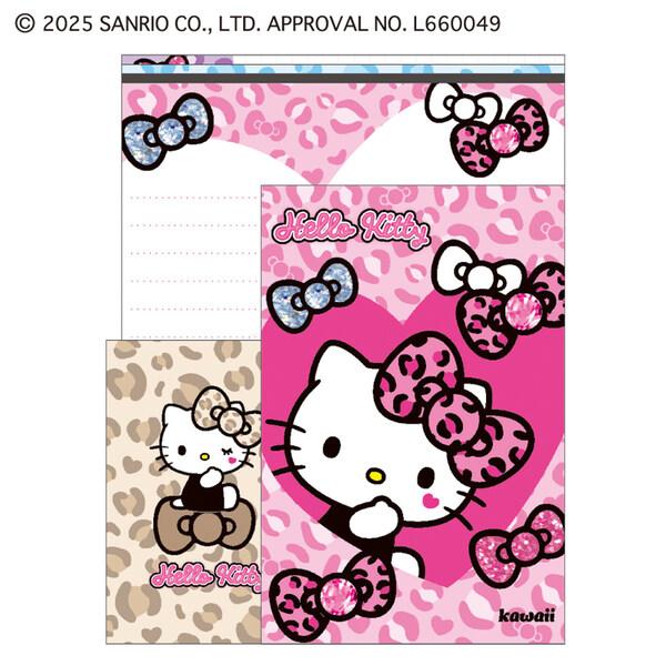 人気「ハローキティ」のギャルデザイン♪とびきりかわいい便箋&amp;封筒「ボリュームアップレター」です。便箋は4柄×各7枚、封筒は2柄×各7枚、充実のセット内容!もらった人を笑顔にしちゃうかわいさです♪【サイズ】パッケージ=約H190×W1...