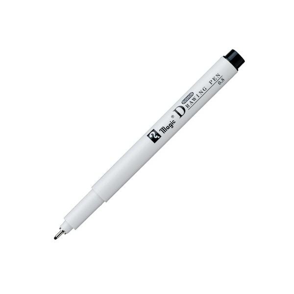 寺西化学工業 ラッション ドローイングペン 0.8mm ミリペン 水性ペン [01] 〔合計1100円以上で購入可〕