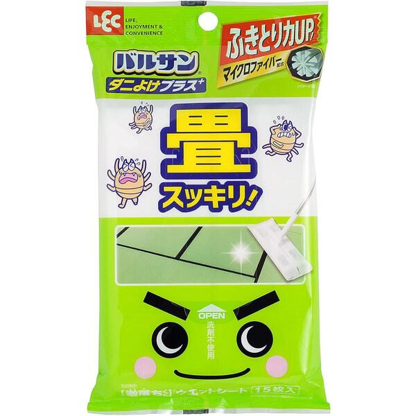他サイト： レック LEC 激落ちくん&amp;バルサン 激落ちシート 畳用 ダニよけプラス 15枚入 拭き掃除 ホコリ取り [01] 〔合計1100円以上で購入可〕の商品画像