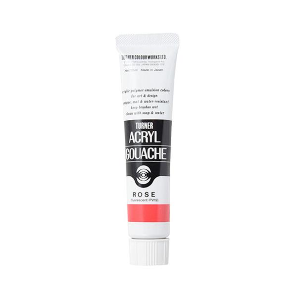ターナー アクリルガッシュ 20ml #23 ローズ 絵具 速乾 耐水 ツヤ消し マット イラスト [02] 〔合計1100円以上で購入可〕
