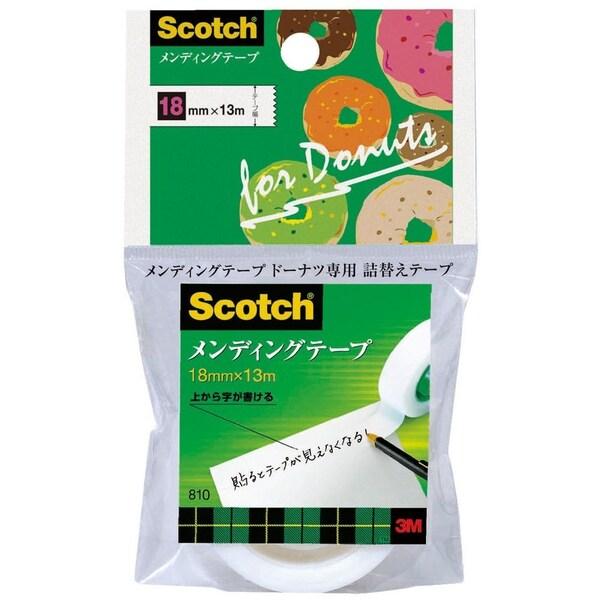 3M スコッチ メンディングテープ ドーナツ詰替用 幅18mm 810DNR-2 [02] 〔合計1100円以上で購入可〕