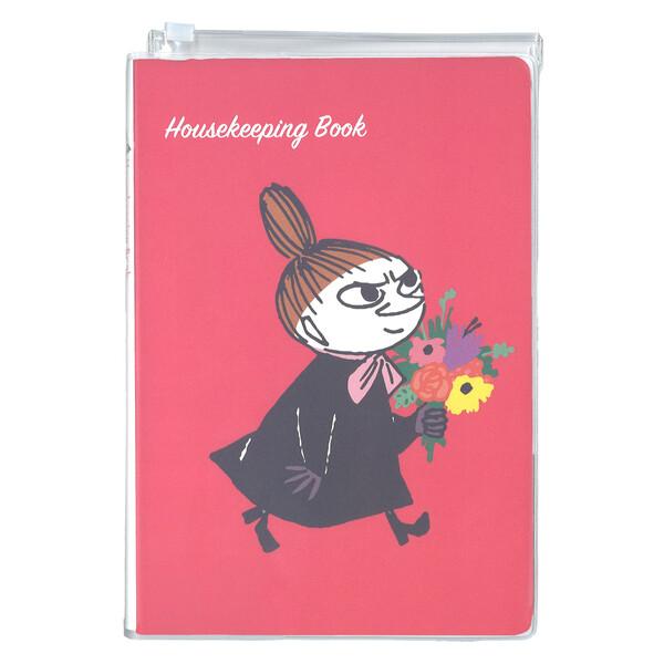 ムーミン A5 家計簿 レッド 花 月間+週間収支 収納カバー付 記録 カード フルカラー イラスト かわいい 人気 学研ステイフル [01] 〔合計1100円以上で購入可〕