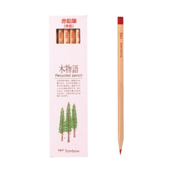 トンボ鉛筆 赤鉛筆 木物語 朱色 1ダース CV-REAV 6g7v4d0 トンボ鉛筆 赤鉛筆 木物語 (朱色) 1ダース(12本入) CV-REAV [02