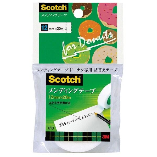 3M スコッチ メンディングテープ ドーナツ詰替用 幅12mm 810DNR-1 [02] 〔合計1100円以上で購入可〕