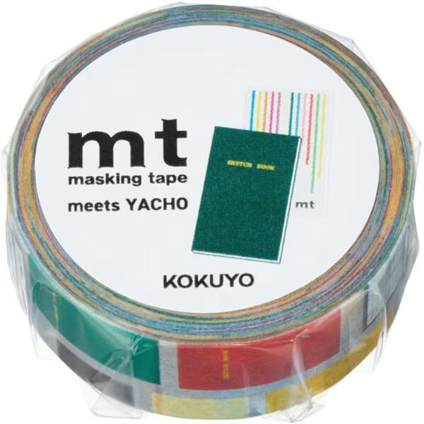 コクヨ 限定 mtコラボ マスキングテープ 野帳総柄 テープ幅1.5cm 5m巻 手帳 野帳 ノート デコ かわいい [01] 〔合計1100円以上で購入可〕