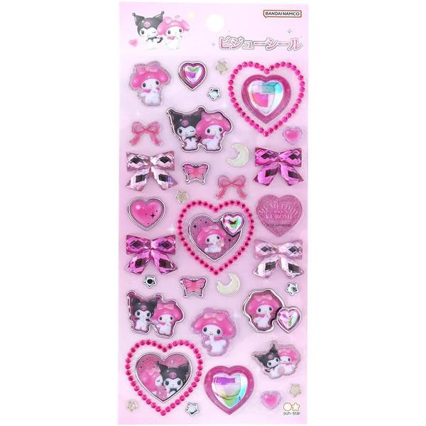 デビュー50周年の「マイメロディ」、20周年の「クロミ」♪特別な周年イヤーと記念した、とびきりキュートなステーショナリーシリーズ。デコレーションに使いやすい「ビジューシール」です。キラキラのラインストーンやビジューが豪華な雰囲気。シール交換...