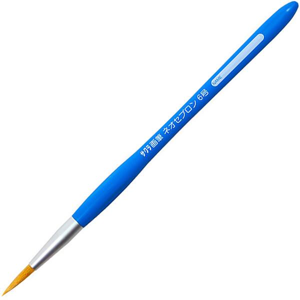 絵の具含みが良く、穂先のまとまりが良い画筆です。転がりにくく、手にもフィットする三角グリップ形状。【特徴】・特殊形状のナイロン繊維を使用しているため、水・絵の具の含みがすぐれており広い面をのびのび描けます。・穂先のまとまりが良いので、太くも...