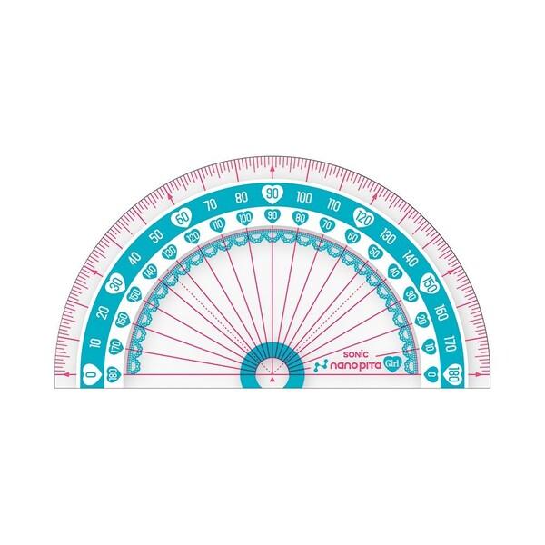 レースやハートのデザインがカワイイ!女の子のための定規「ナノピタガール」です。ナノピタ独自のすべり止め加工ですべりにくい仕様です。裏返しても文字が反転しないリバーシブル機能付きなので便利です。名前シールが付属しています。【サイズ】90×48...