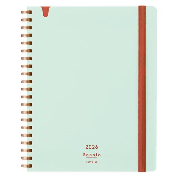 ■■ノートもダイアリーも1冊にまとまるSooofaダイアリー■■・シンプルながらもスマートさと程よいリラックス感のある、Soofaシリーズのマンスリーダイアリー。・コクヨ独自開発の「やわらかリング」を採用。・平らに開くので書き込みやすい、平...