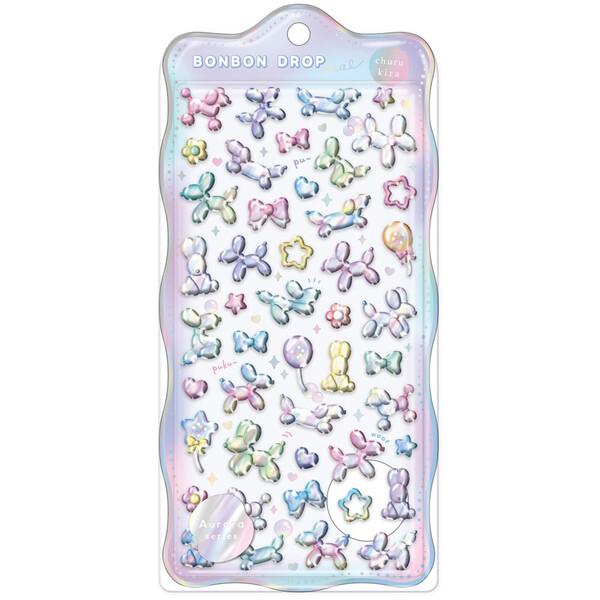 BONBON DROP 10シート バルーン 正規 ボンボンドロップシール 宝石 ボンボンドロップシール churukira ばるーんボンボン オーロラ