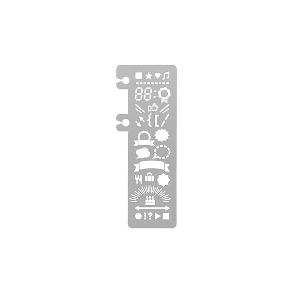 ロルバーン ポケット付メモ用 テンプレート シルバー ステンレス製 着脱可 手帳 アクセサリー デルフォニックス [02] 〔合計1100円以上で購入可〕