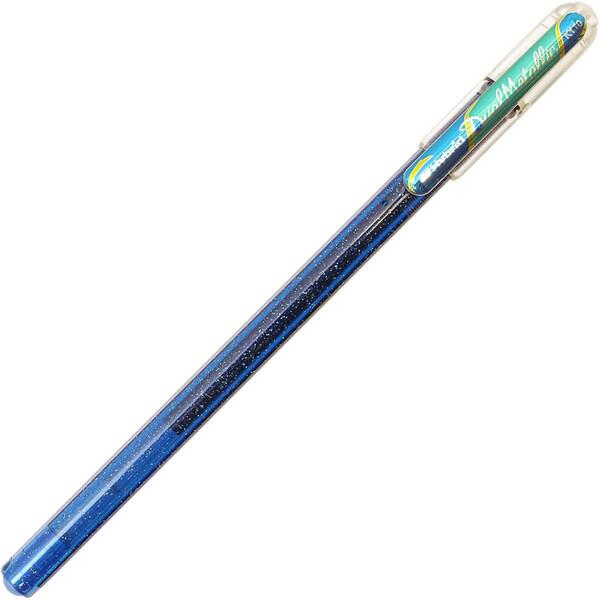 BVLGARI　メタリックブルー　ボールペン ぺんてる DualMetallic デュアルメタリック ボールペン Blue +