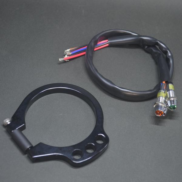 インジケーターキット LED 3連 60mm 61mmメーター用 ブラック