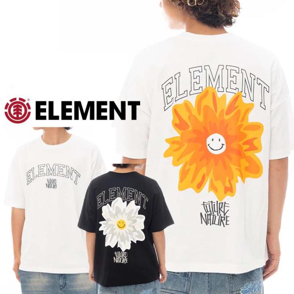 正規品 ELEMENNT メンズ 半そで Ｔシャツ BF021-208 FLOWER SS Tシャツ BF021208 エレメント フラワー 花 2025 半袖 ロゴ