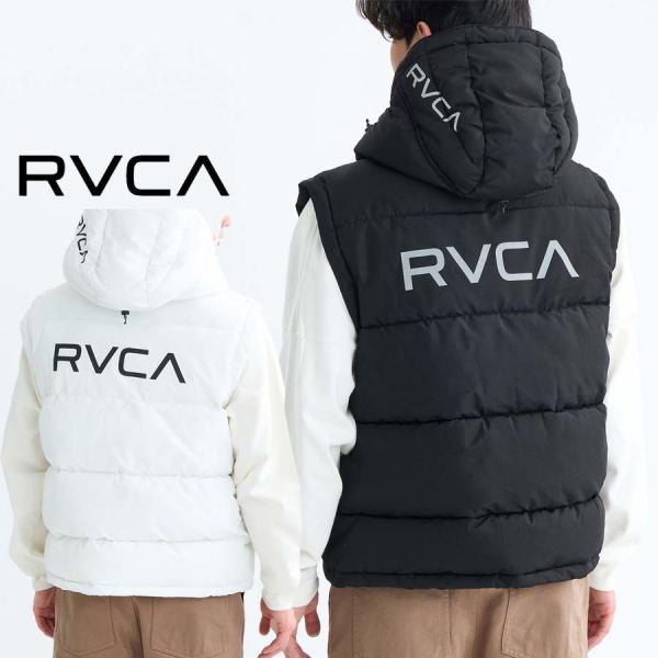 正規品  RVCA メンズ ルーカ 中綿入り ベスト ジャケット BF042-762 RVCA PUFFER VEST BF042762 中綿 ロゴ プリント USサイズ ルカ 袖なし ブランド 2025