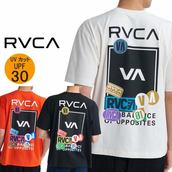 RVCA ルーカ メンズ 半袖 Ｔシャツ UPF30 接続冷感 BG04a-200 VACATION TAG BOX Tシャツ BG04a200 ルカ 半袖Tシャツ 2026 サーフ スケボー 日焼対策 日焼防止