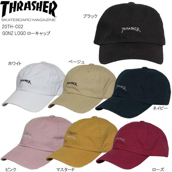 正規品 あすつく 人気 スラッシャー 浅め ローキャップ 帽子 CAP THRASHER THR-C02 20TH-C02 GONZ LOGO キャップ マークゴンザレス 帽子 送料無料