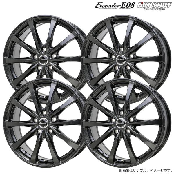 エクシーダー E08 ホイール4本セット 19x7.5J 5H 114.3 +48 グロスガンメタ(GGM) / 19インチ ホットスタッフ HOT STUFF Exceeder E08
