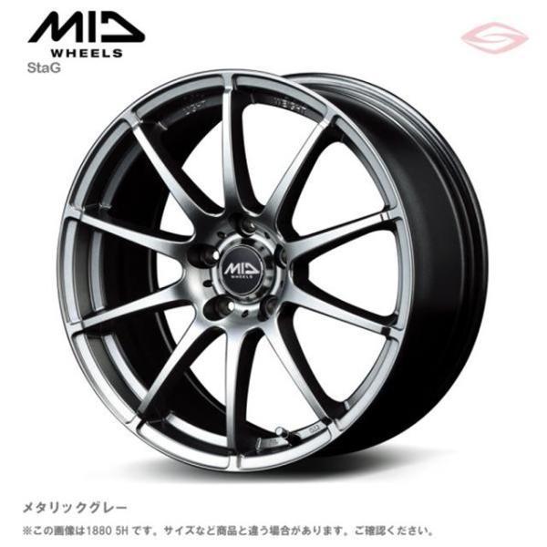 マルカサービス MIDホイールズ スタッグ ホイール4本セット 18x7.0J 5H