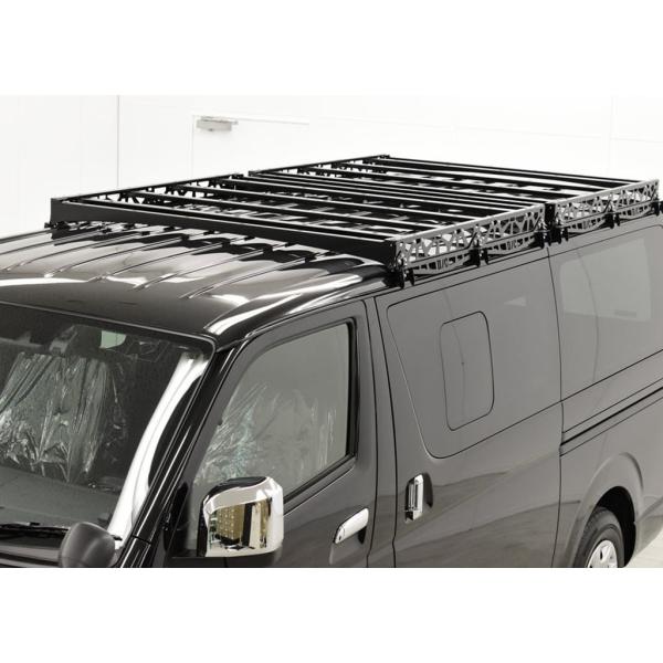 ハードカーゴからハイエース用キャリアが登場！３分割式で簡単に取り付け可能です。※こちらの販売は、センター、リヤ共通キャリア単体となります。※掲載写真は、２セット取り付けしております。・スチール製パウダーコート仕上げ・本体耐荷重100kg（フ...