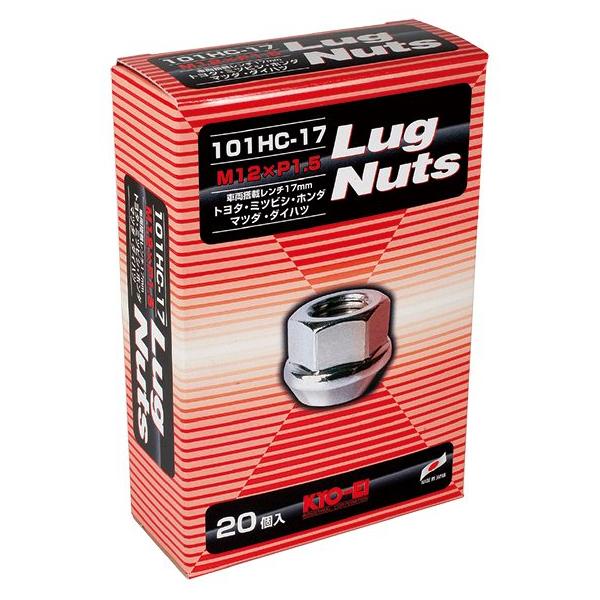 他サイト： 協永産業 ラグナット 60°テーパー座 貫通タイプ 17HEX M12×P1.5 20pcs クロームメッキ / Lug Nut (101HC-17-20P) KYO-EIの商品画像
