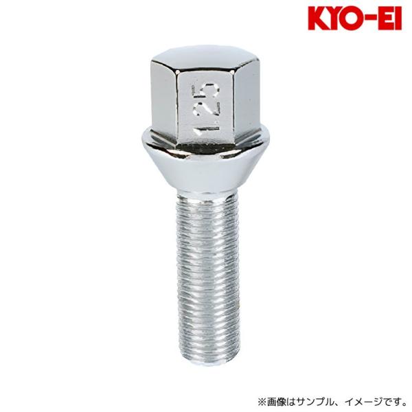協永産業 ラグボルト 60°テーパー座 17HEX M12×P1.25 35mm 1pc クロームメッキ / Lug Bolt for Import Car (303-17-35) KYO-EI
