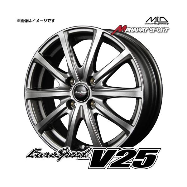 マルカサービス ユーロスピード V25 ホイール1本 15x4.5 +45 100 4穴 