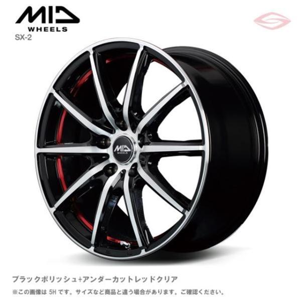 マルカサービス MIDホイールズ SX-2 アルミホイール1本 18x8.5J 5H