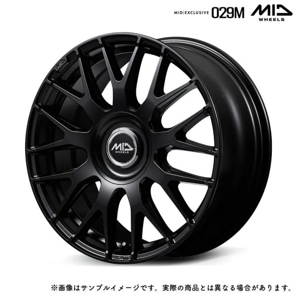 MID エクスクルーシヴ 029M 19x8.0J 5H 114.3/120 +38 セミグロスブラック (SBK) / 19インチ ホイール1本 MID EX