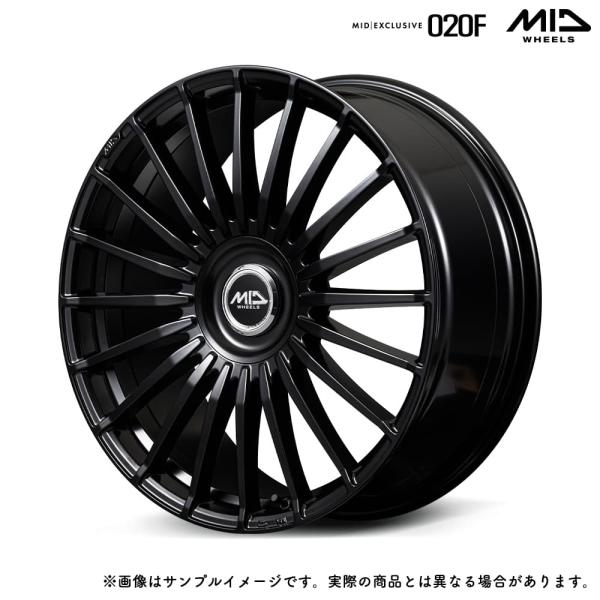 MID エクスクルーシヴ 020F 19x8.0J 5H 114.3/120 +38 セミグロスブラック (SBK) / 19インチ ホイール1本 MID EX