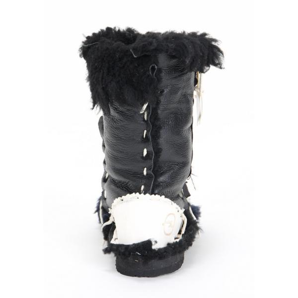 マリブカウボーイ Malibu Cowboy ムートンブーツ インパーフェクト レディース Ladys レザーブーツ ロングブーツ ボア ハンドメイド カラー ブラック 正規 Supersport Tn