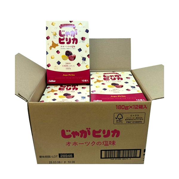 カルビー（Calbee） じゃがピリカ オホーツクの塩味（18g×10袋）12箱