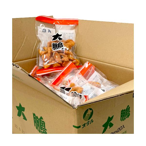 ちょっと大きめの生地を、米ぬか油でカラッと揚げ、香り豊かな本醸造醤油（保存料無添加）と、ビート糖をブレンドした弊社独自の甘辛い糖蜜を掛けて仕上げたスナック菓子です（ビート糖は北海道産の砂糖です）。内容量：70g×20原材料：小麦粉（国内製造...