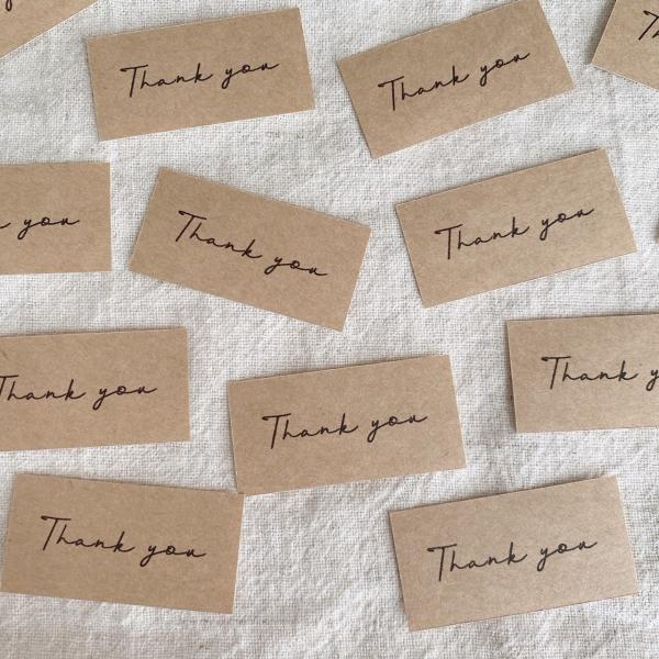 Thank youシール クラフトシール 筆記体 25枚 NO.1220 : se