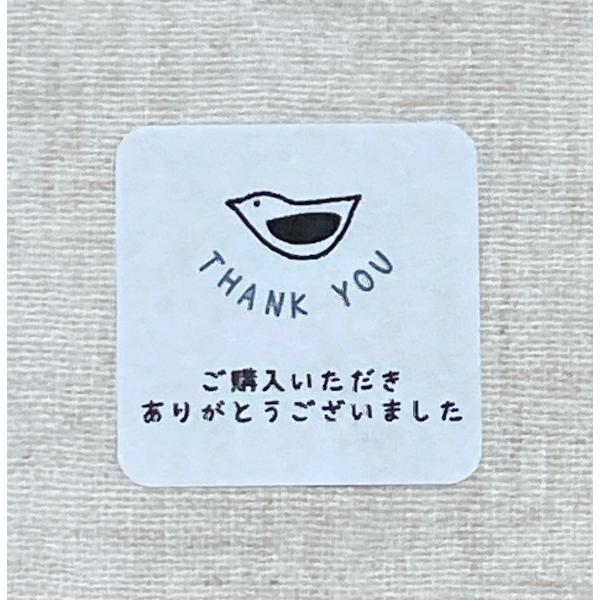 ショップThank youシール  購入お礼  ことり　3cm正方形　40枚　NO.2393