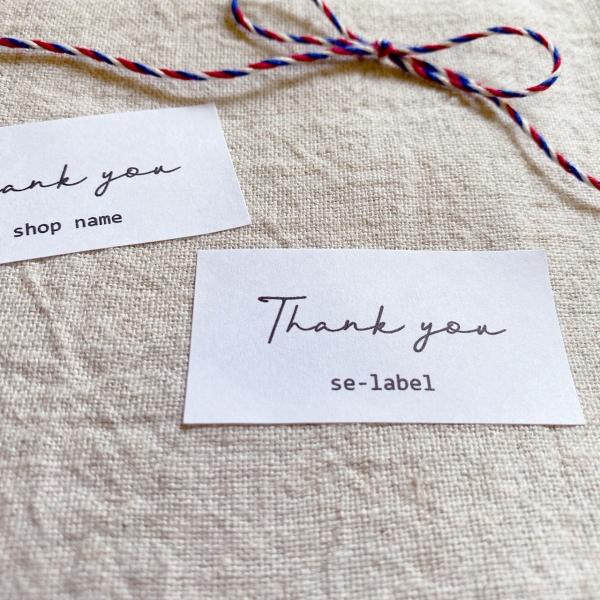 【SHOP名入れ】SHOPのサンキューシール　Thank youシール　筆記体　44枚　NO.328
