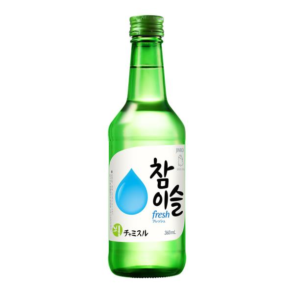 眞露 JINRO ジンロ チャミスル fresh(フレッシュ) 16度 [瓶] 360ml[眞露 JINRO ジンロ 韓国 リキュール]