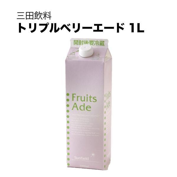 三田飲料 トリプルベリーエード 紙パック 1L 1000ml