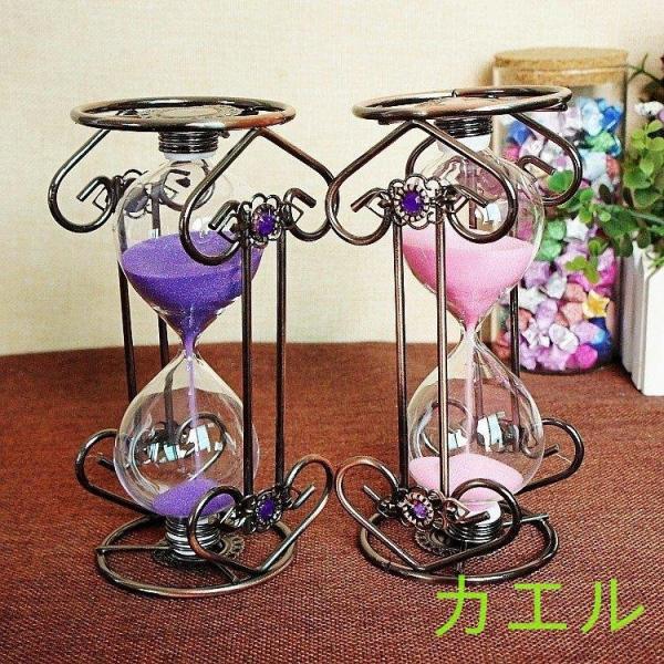 超安い】 砂時計 硝子 花 195秒 インテリア 北欧 モダン 置物 asakusa