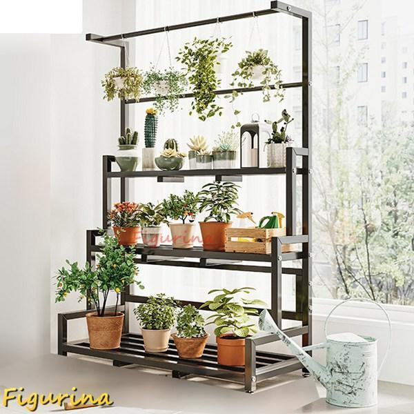 ガーデンラック フラワースタンド 室内屋外兼用 観葉植物・盆栽棚 錆びない 風通し抜群 収納ラック