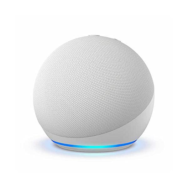 Echo Dot (エコードット) 第5世代 - Alexa、センサー搭載、鮮やかなサウンド｜グレーシャーホワイト