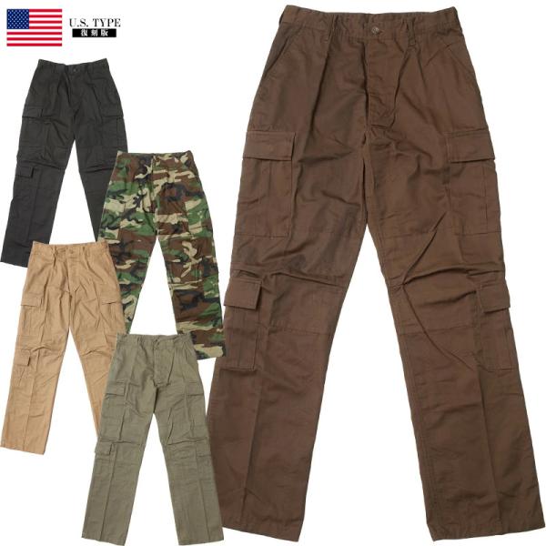 極太 ヴィンテージ US BDU Camo フレア バギー パンツ 再構築 YMCLKY 米軍タイプ パラトルーパーパンツ 8ポケット付き BDU
